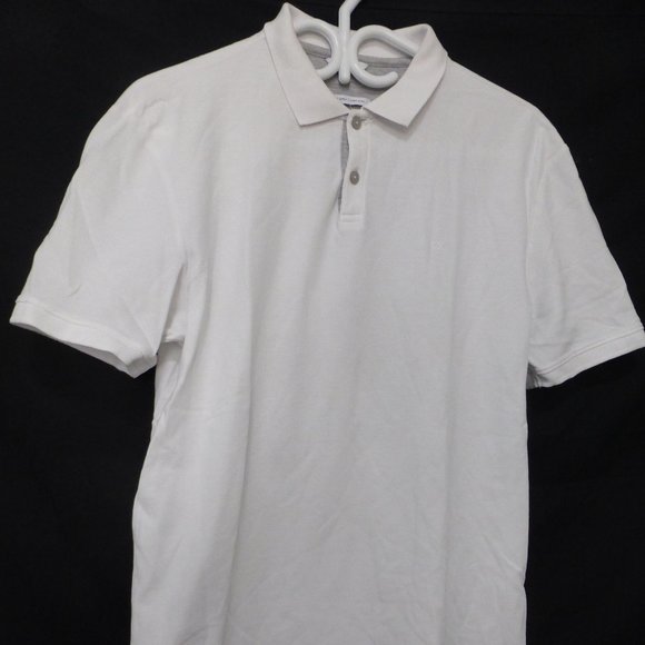 CALVIN KLEIN, white, pima cotton, medium, preloved